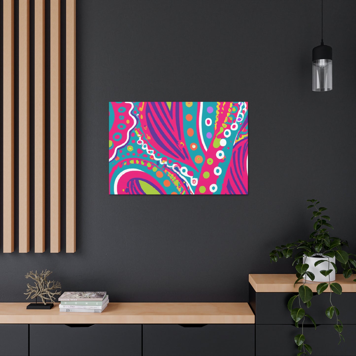 Flamenose! - Abstract Retro Design Canvas