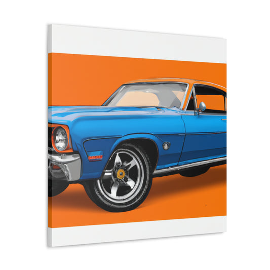 Big Blue '55 - Automobile - Canvas