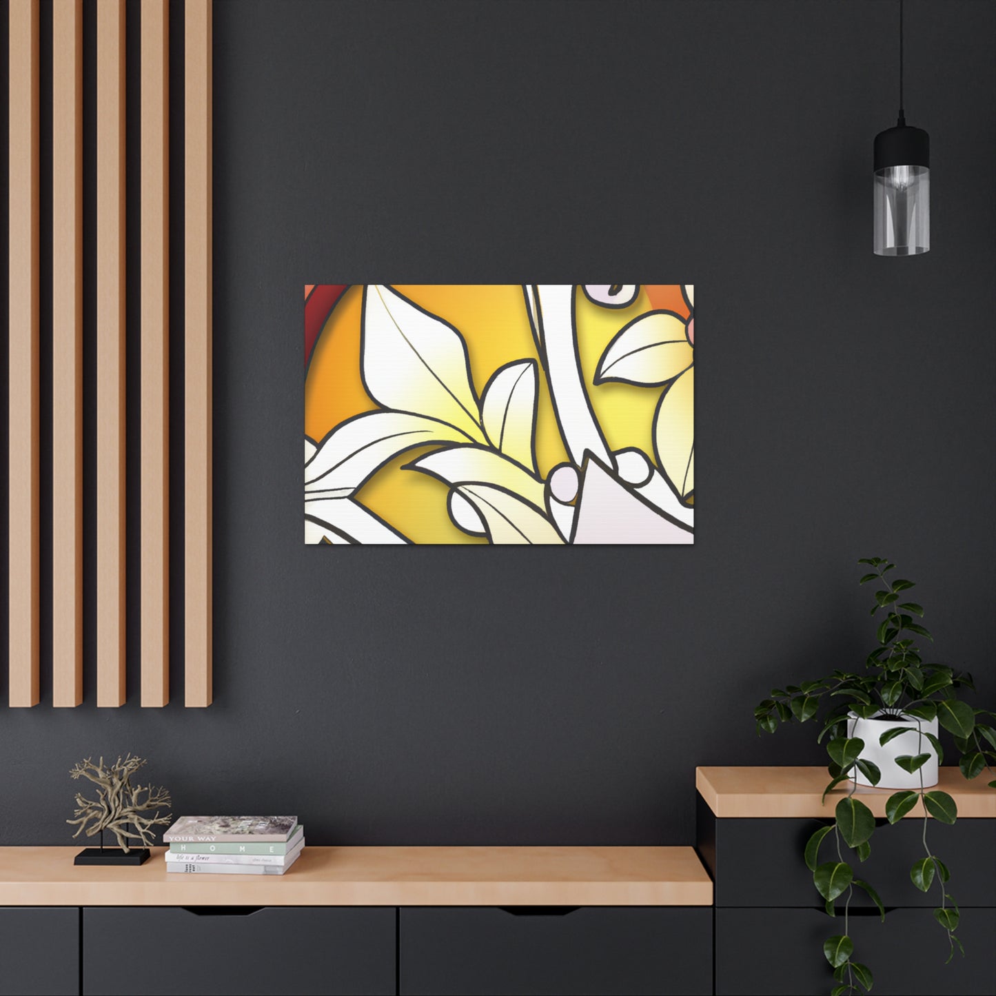 Leafy Warmth- Glass Canvas