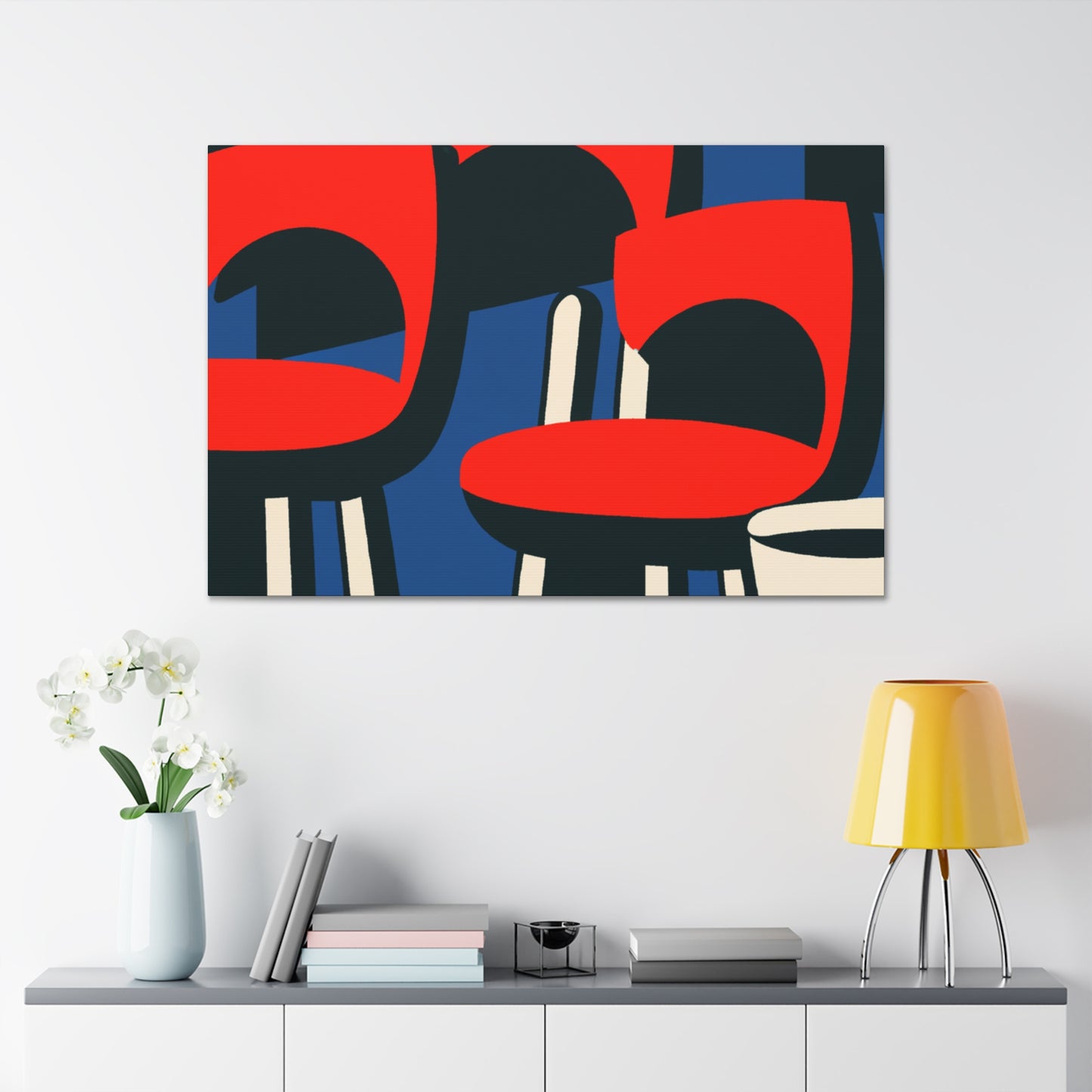 Vibrant Reflections - Midcentury - Canvas