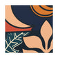 Blue Curve - Midcentury Canvas