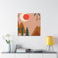 Vintage Flower Pattern- Midcentury - Canvas