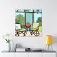 Vibrant Seagull- Midcentury - Canvas
