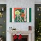 Dapple-furred Floral- Midcentury Canvas