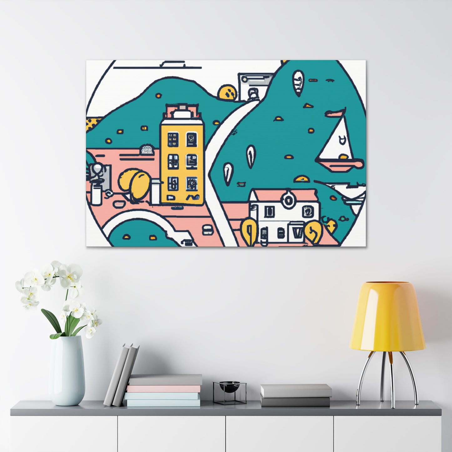 Abstract Facets - Minimalism - Canvas
