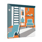 "Atomic Journey - Midcentury" - Canvas