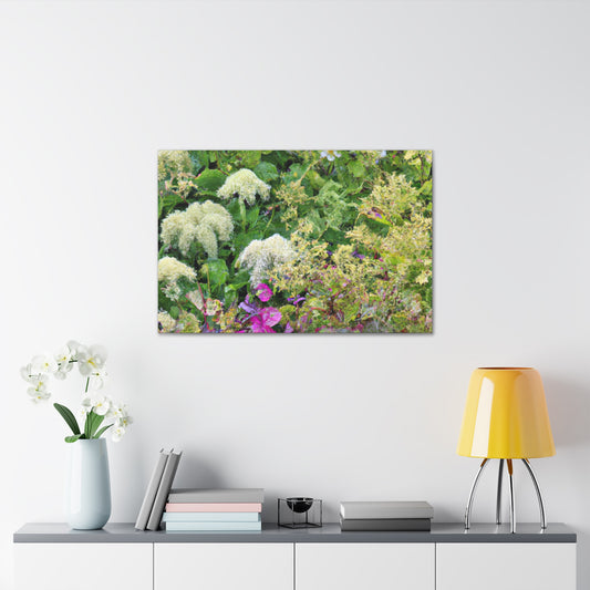 Tangled Garden Pathway. - Floral Canvas
