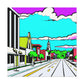 Sunset Drive-In Theater Street - Canvas - Pop Art