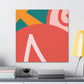 Celestial Bloom - Midcentury - Canvas