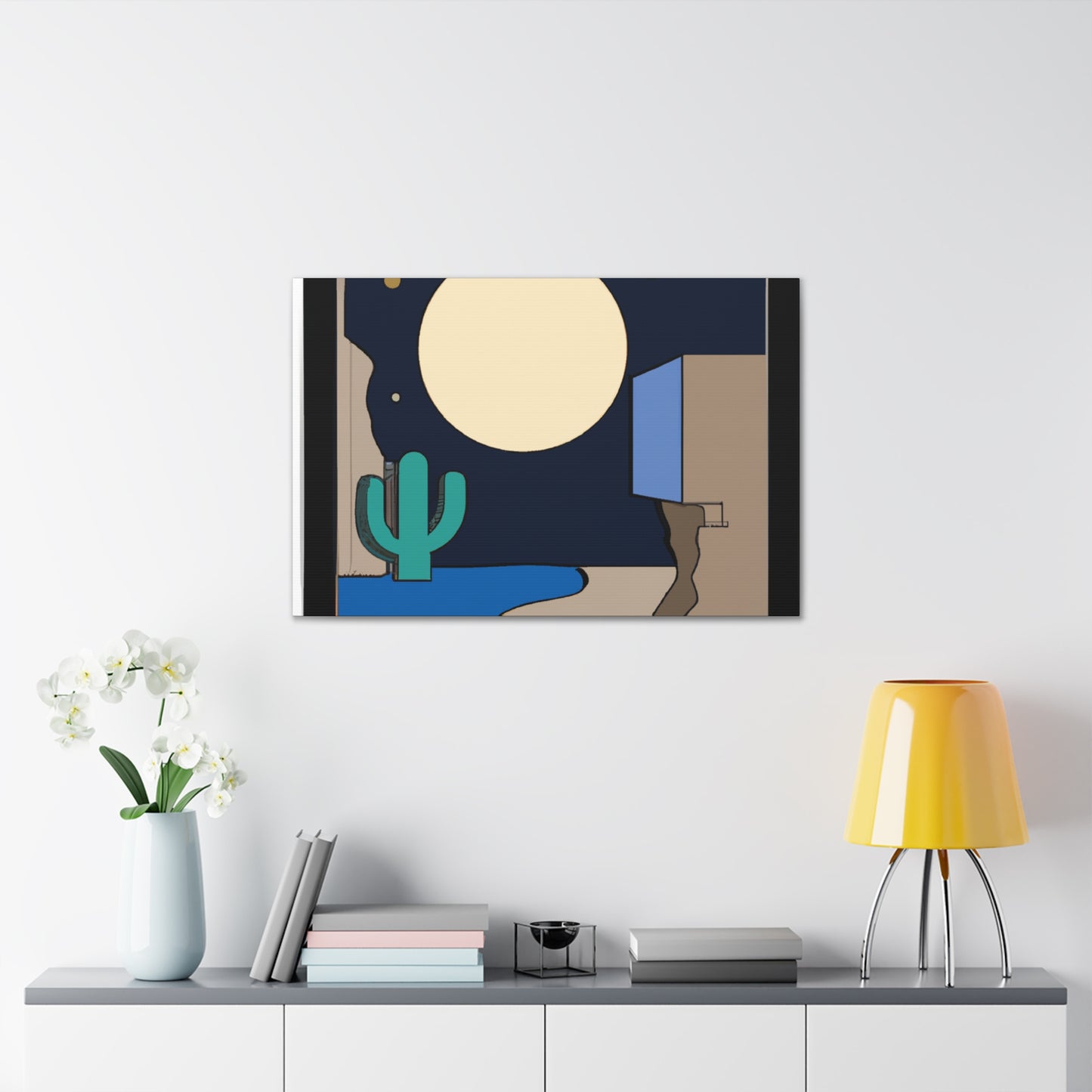 "Poised Reflection - Midcentury" - Canvas