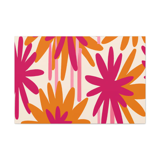 'The Wild Floral Dash' - Floral Canvas