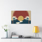 Converging Contrasts - Midcentury - Canvas