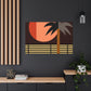 Moonlit Palm- Midcentury Canvas