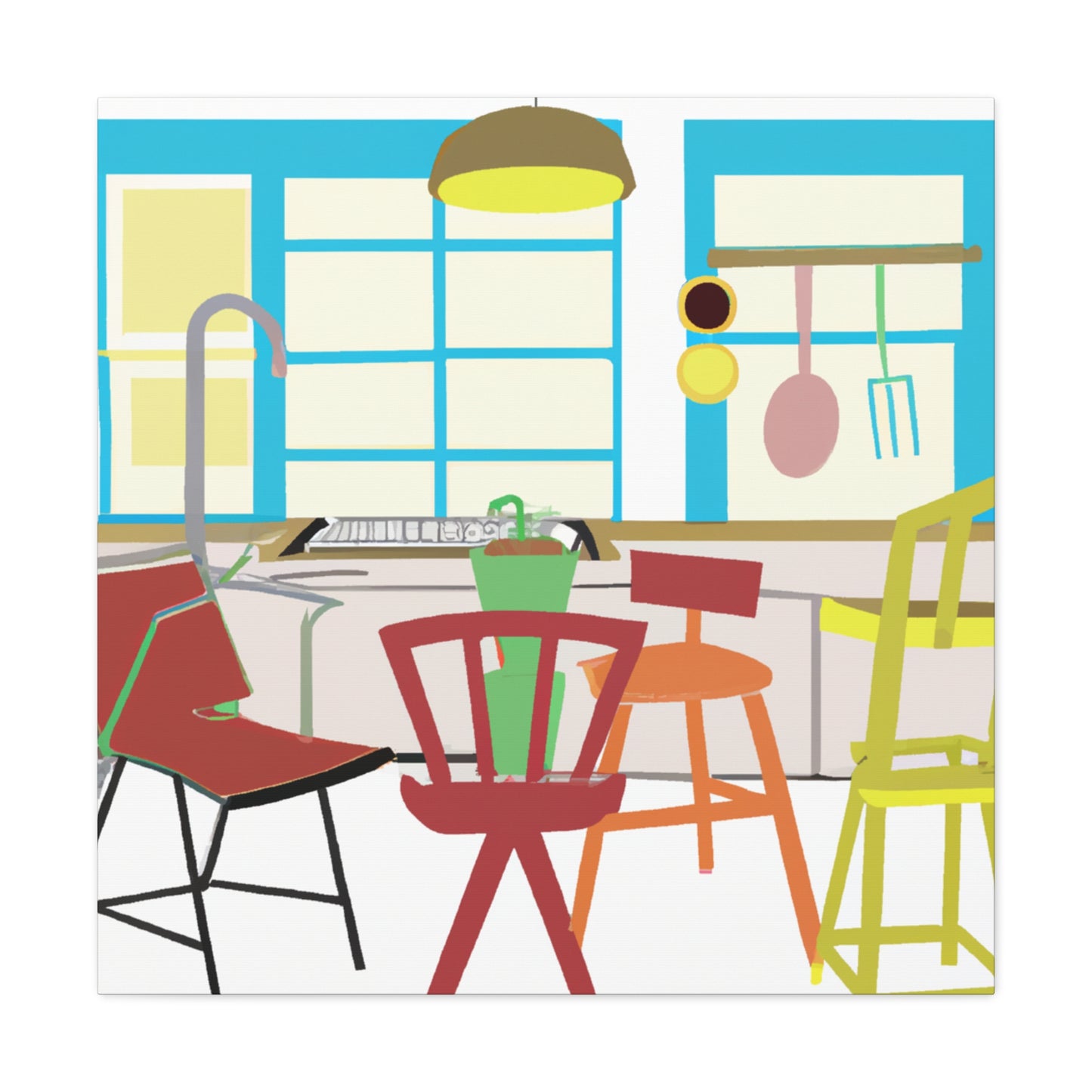 "Disco Dance- Midcentury" - Canvas