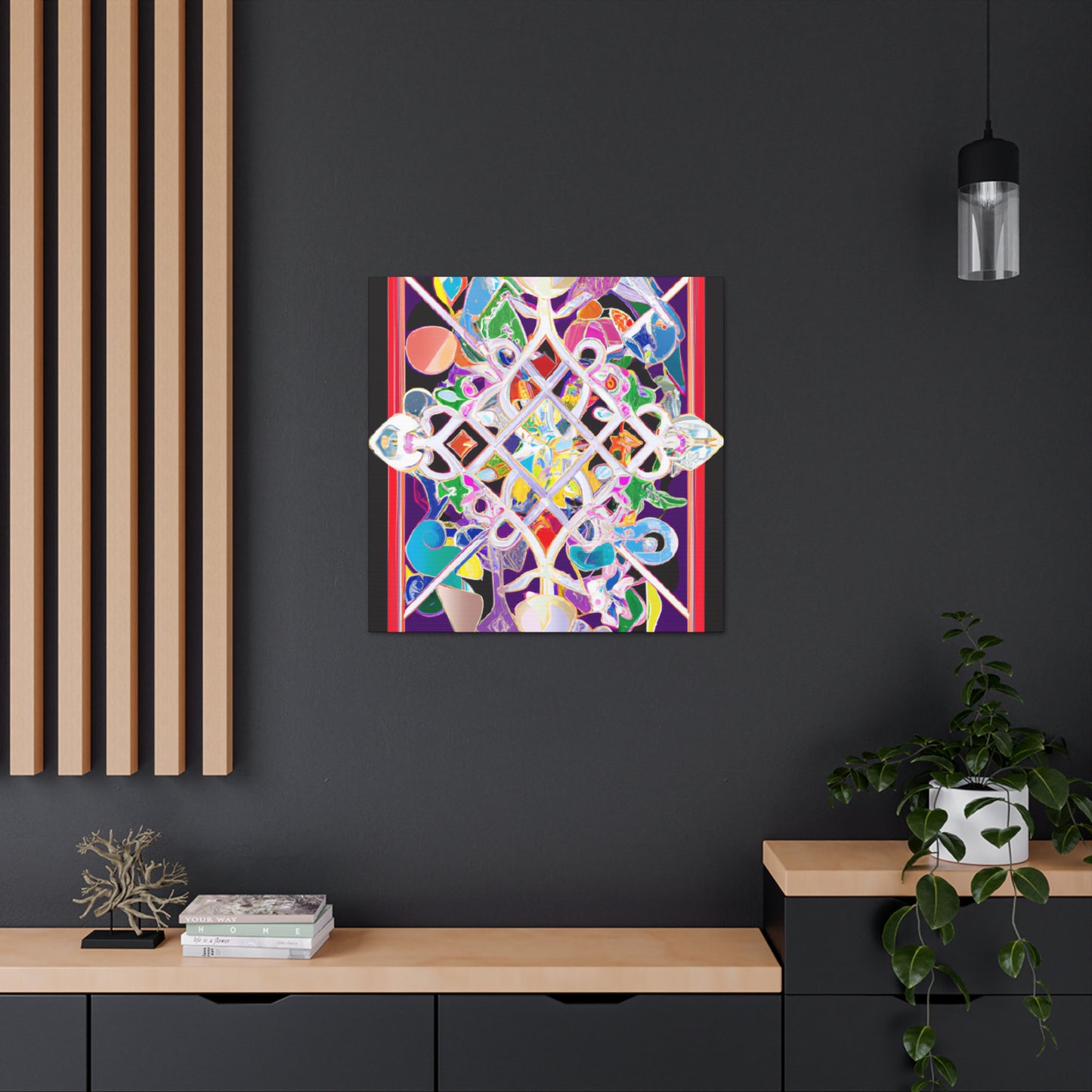 Jewel Snowflake- Glass Canvas