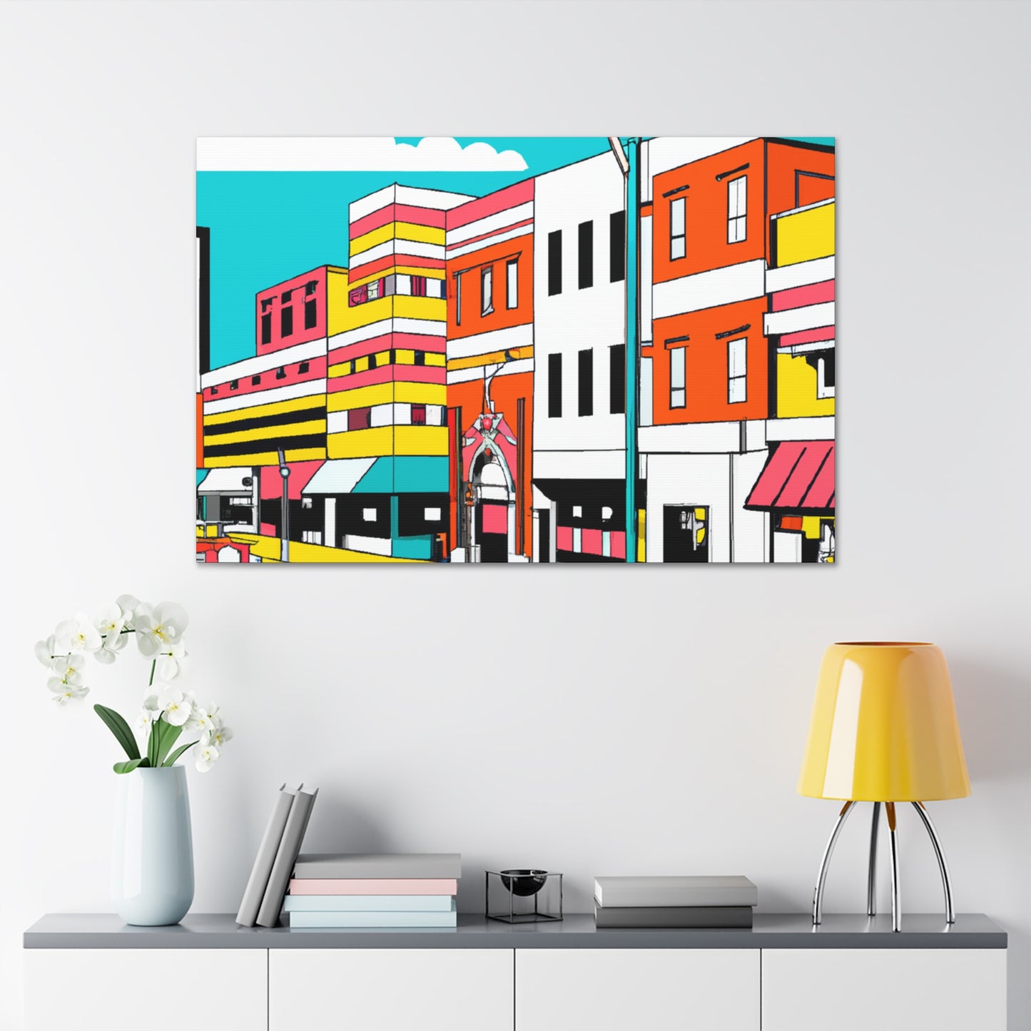 Jukebox Avenue - Pop Art Canvas