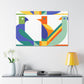 "Feathered Swirl - Midcentury" - Canvas