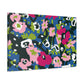 The Floral Frenzy: a game in which players race to collect the most colorful and fragrant flowers in a garden and arrange them in a beautiful bouquet. The player who collects the most flowers and arranges them most creatively wins the game - Canvas