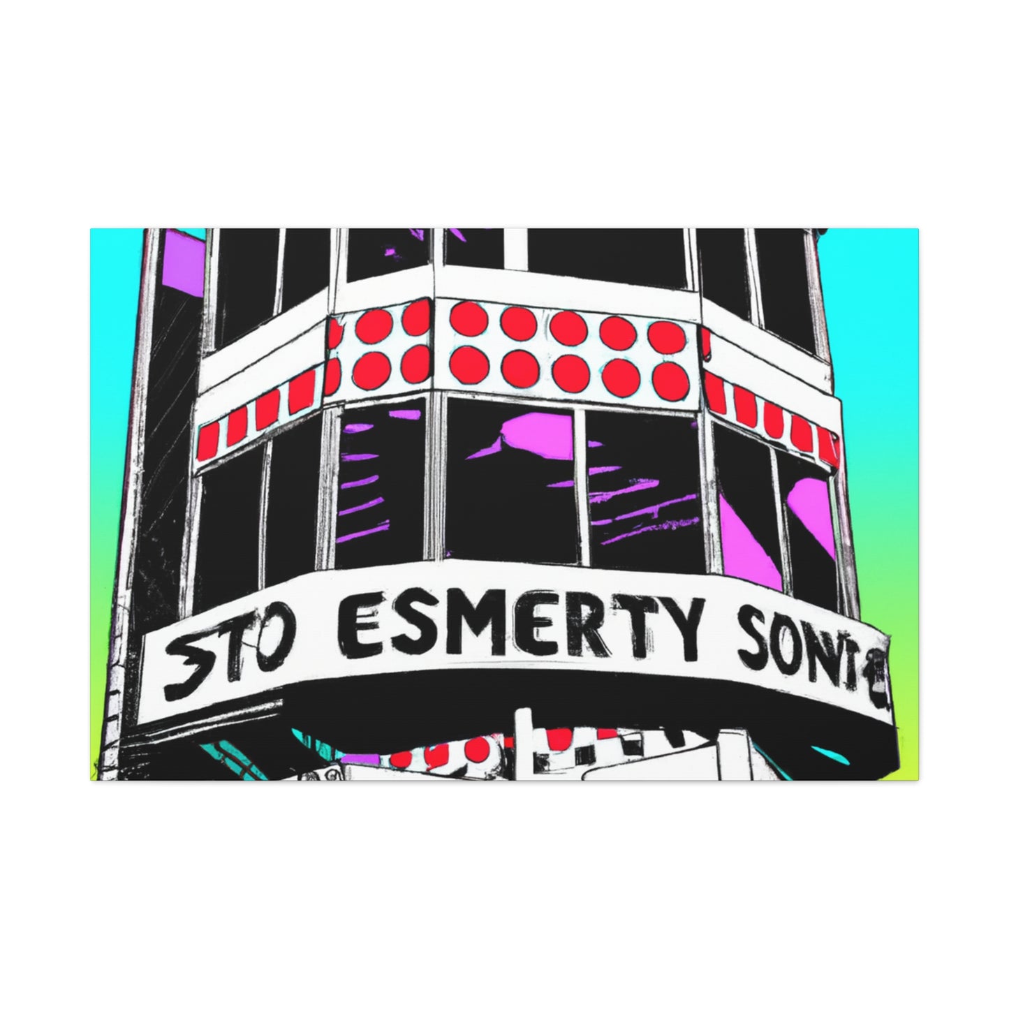 Space-Age Skating Palace. - Canvas Pop Art