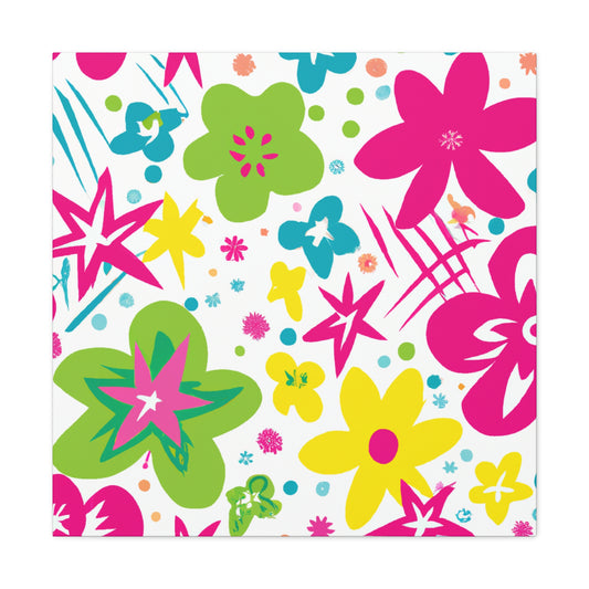 Flower Power Playtime: - Floral Canvas