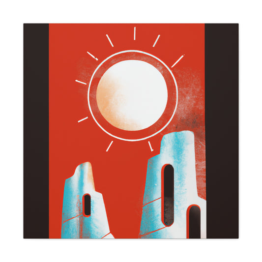 "Elongated Splendor - Midcentury" - Canvas
