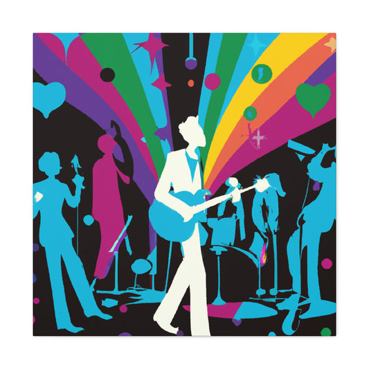 "Electric Blueberry - Retro Music" - Canvas