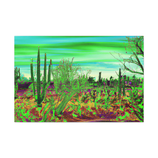 Dusty Green Mirage - Landscape - Canvas