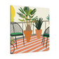 "Contrasting Comfort - Midcentury" - Canvas