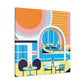 Umbrella Skyline - Midcentury - Canvas