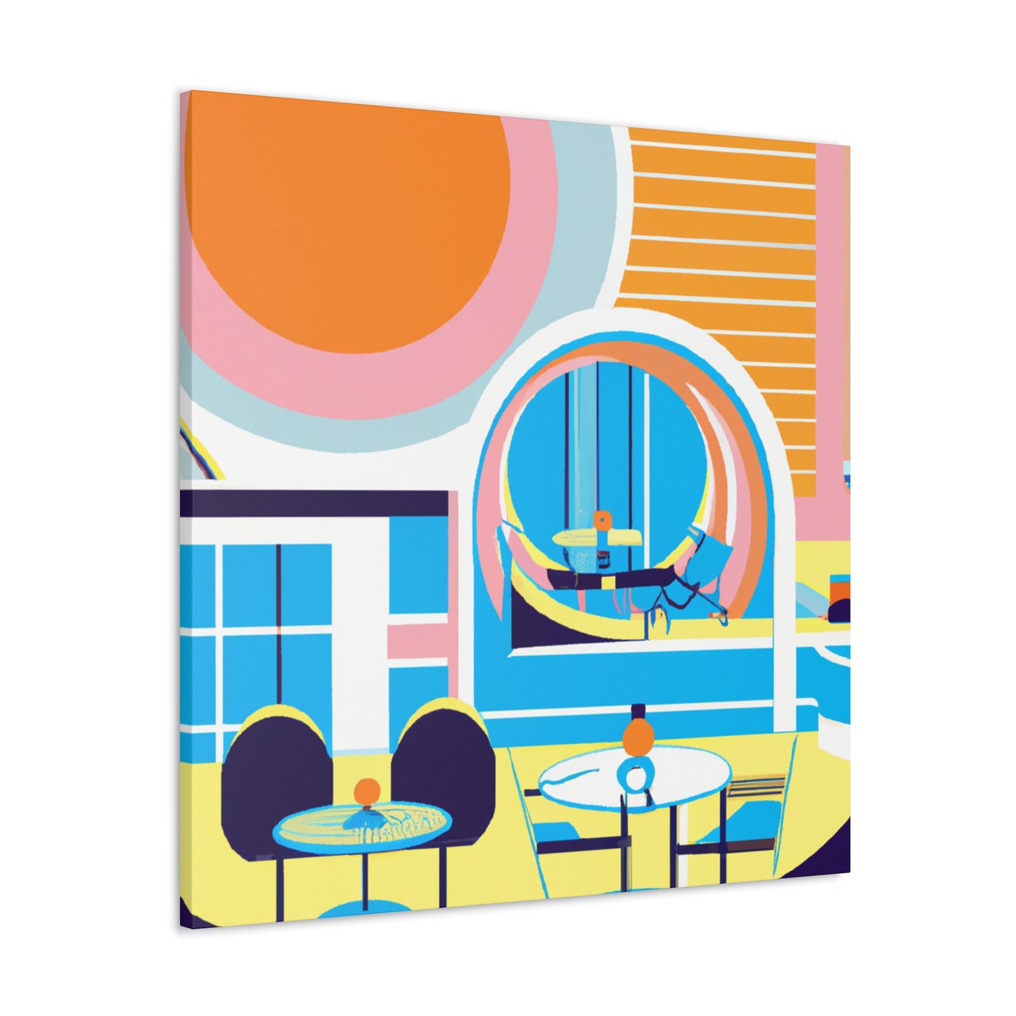 Umbrella Skyline - Midcentury - Canvas