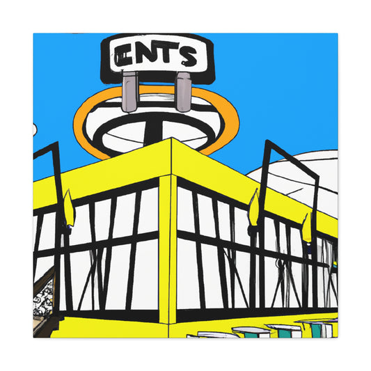 Tail-Spin Twist-n-Shout Dance Hall. - Canvas - Pop Art