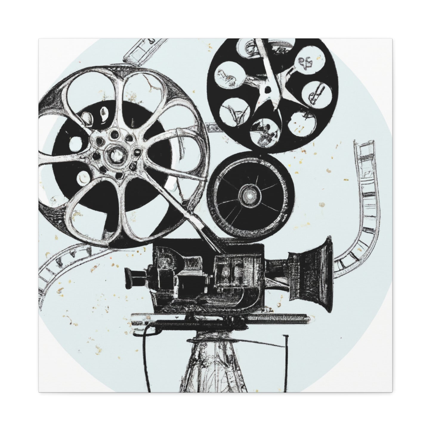 The Reel Spinners - Retro Music and Film Canvas