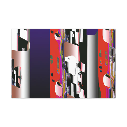 "The Silvery Facade." - Art Deco Canvas