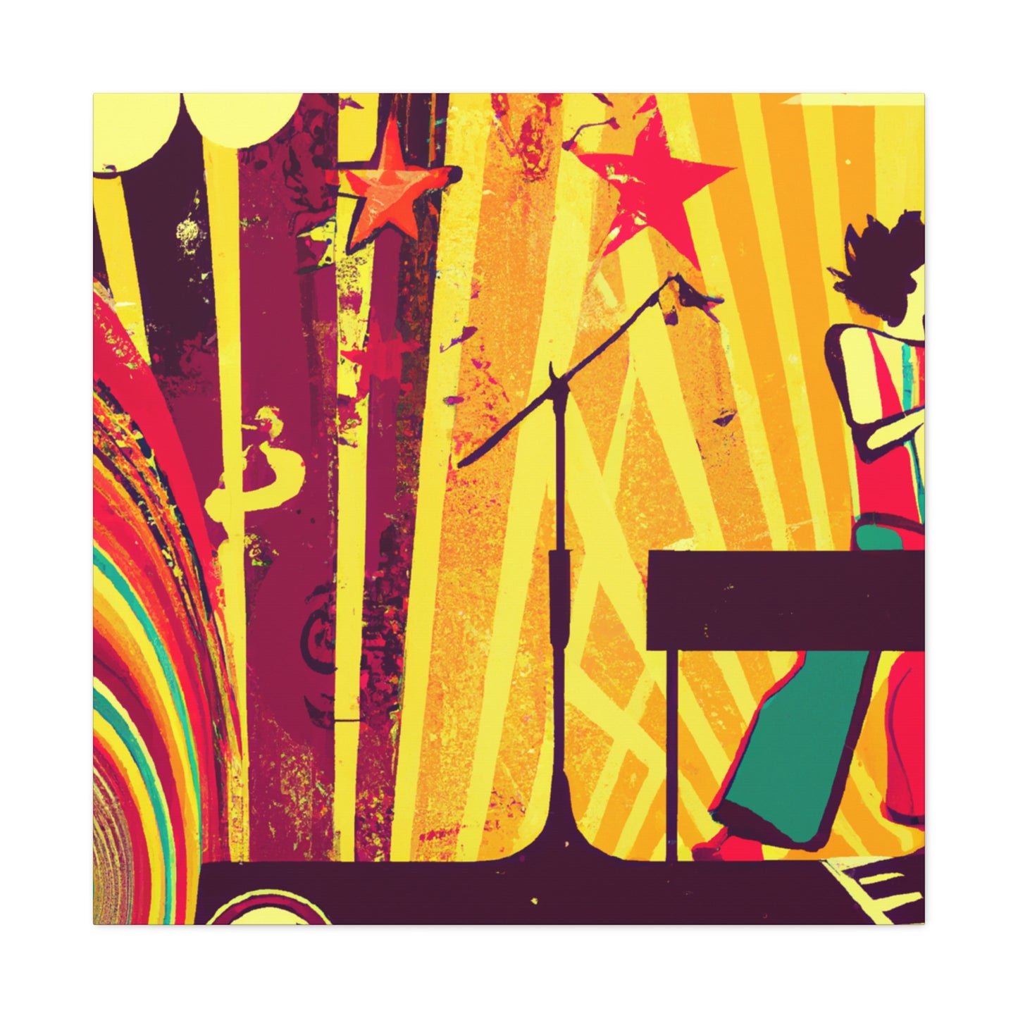 Twilight Stardust - Retro Music - Canvas