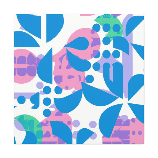 Blue Pinky - Floral Canvas