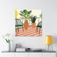 "Contrasting Comfort - Midcentury" - Canvas