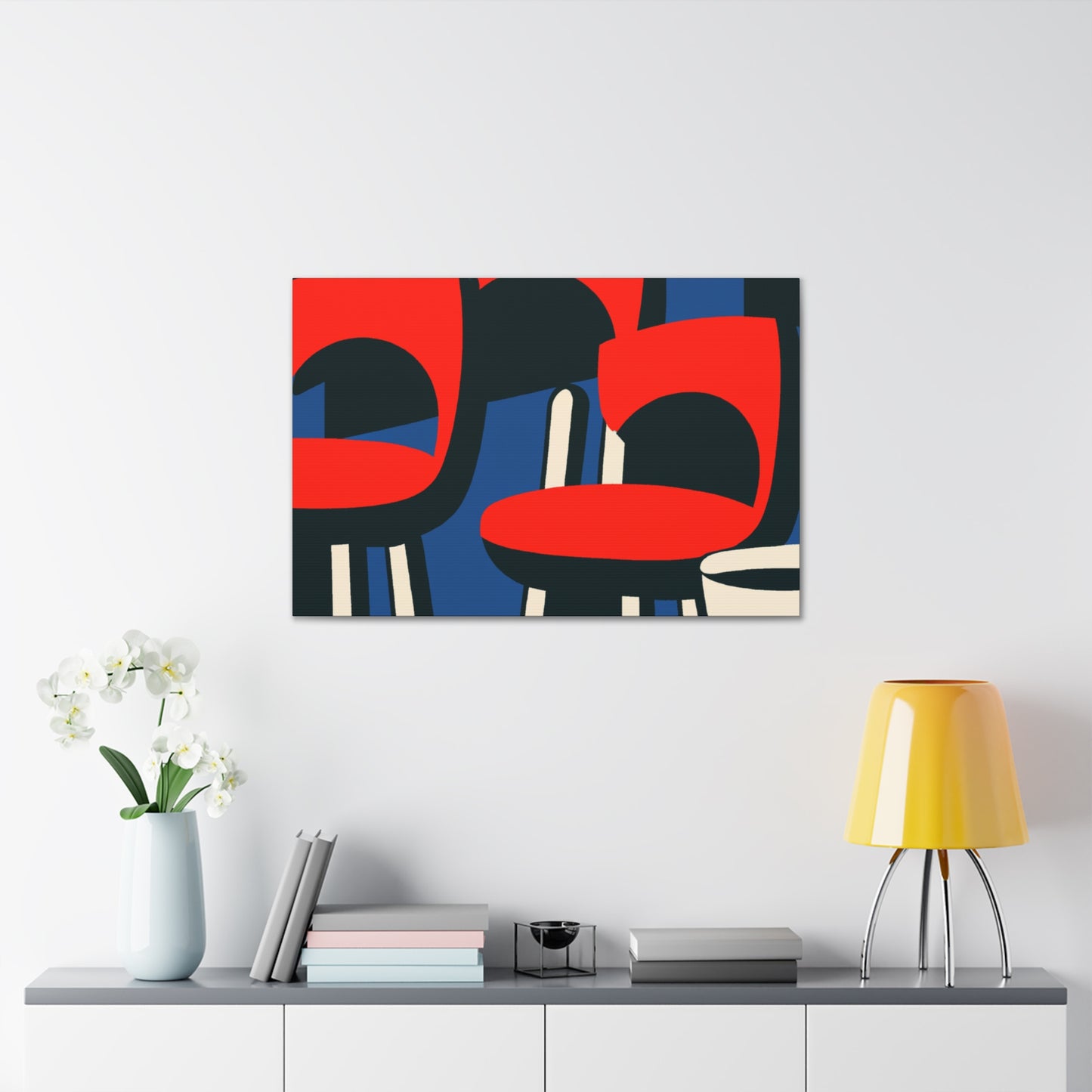 Vibrant Reflections - Midcentury - Canvas