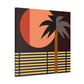 Moonlit Palm- Midcentury Canvas