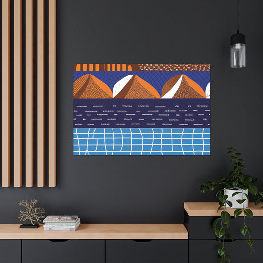 Blue RIver - Midcentury Canvas