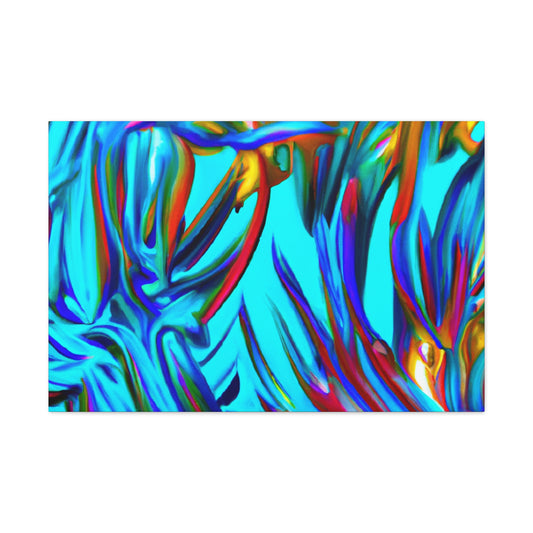 Blue Flames - Canvas - Abstract