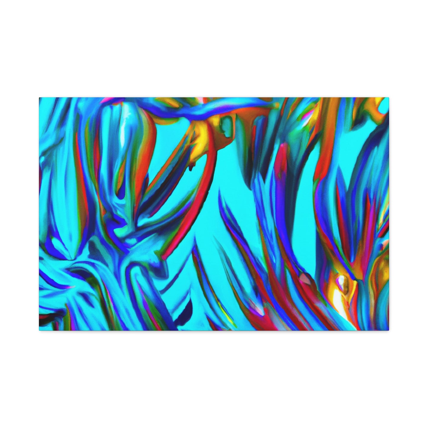 Blue Flames - Canvas - Abstract