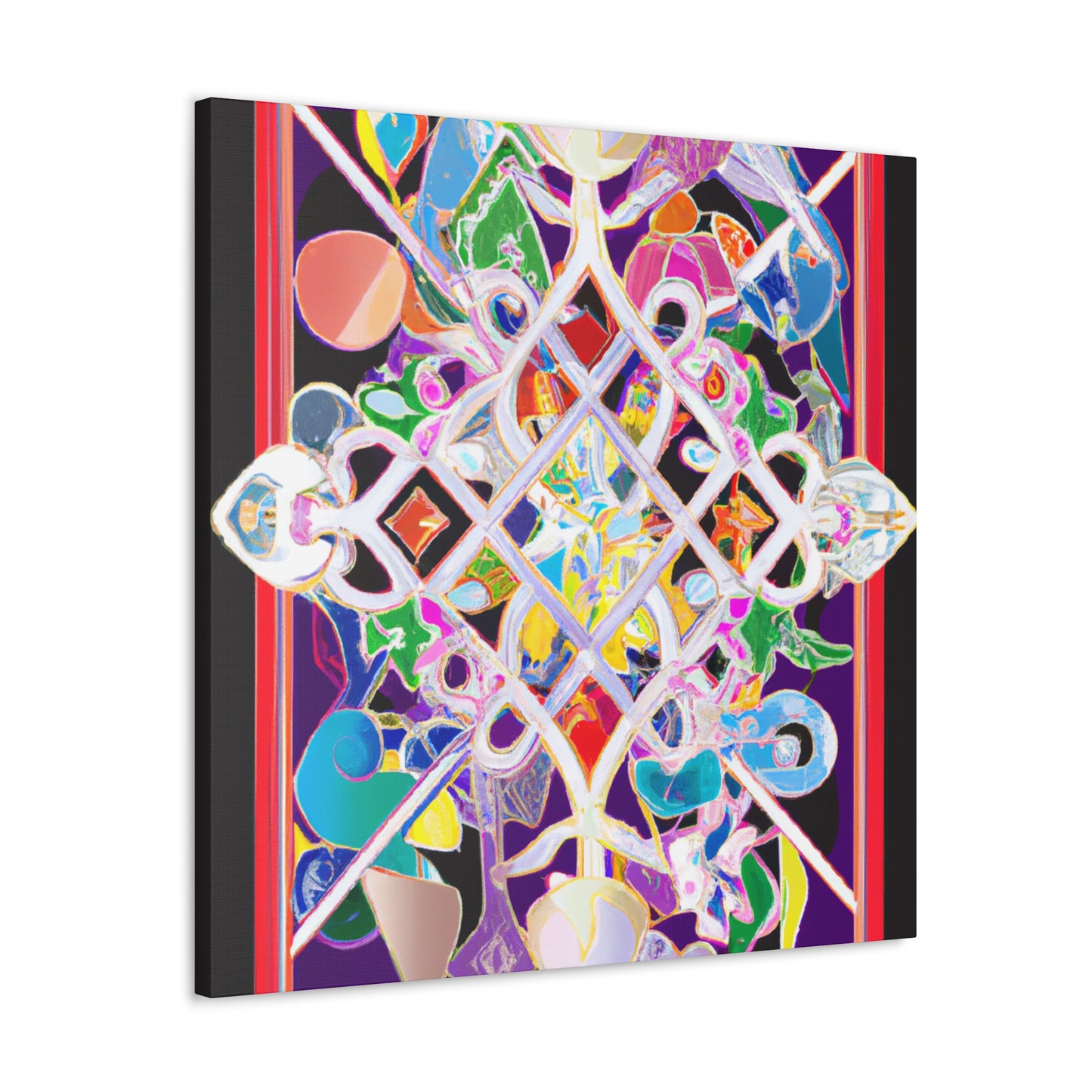 Jewel Snowflake- Glass Canvas