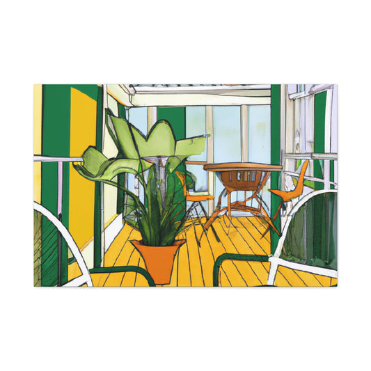 Zen Landscape - Midcentury - Canvas