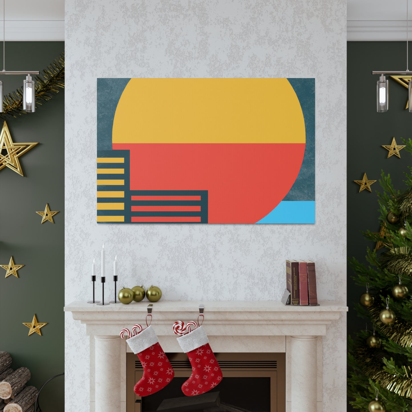 Sun Down- Midcentury Canvas