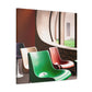 "Breezy Oasis - Midcentury" - Canvas