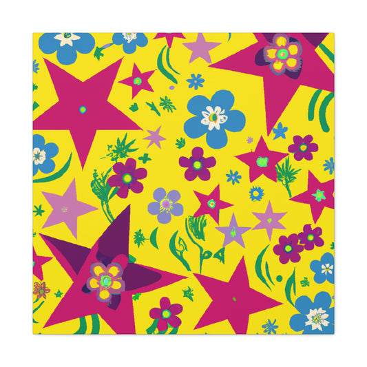 Funky Floral Flair: - Floral Canvas
