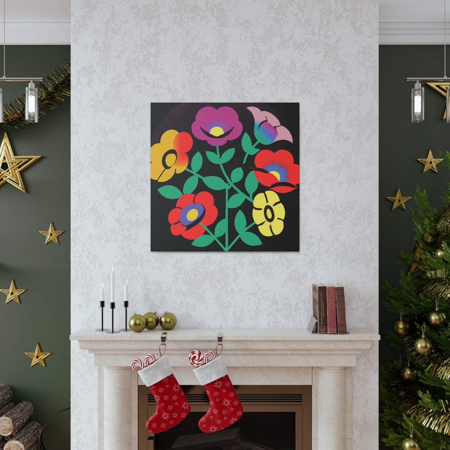 Frenzy Mammoth - Floral Canvas