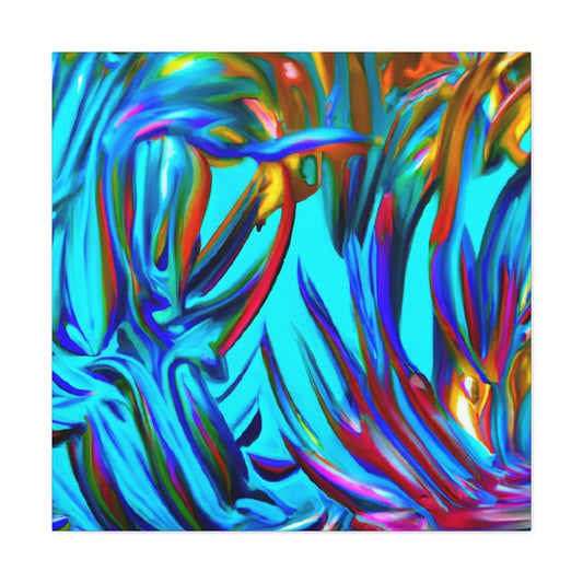 Blue Flames - Canvas - Abstract