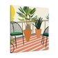 "Contrasting Comfort - Midcentury" - Canvas