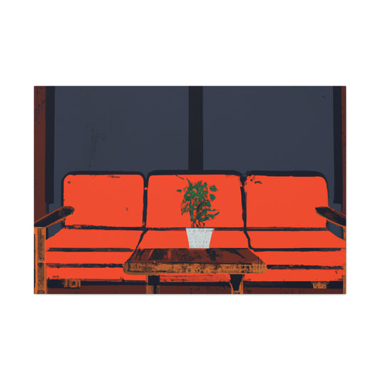 Fading Floral Feathers - Midcentury - Canvas